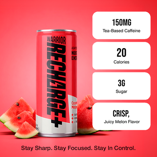 Warrior Recharge+ Steady Energy. Clear Focus. No Crash.